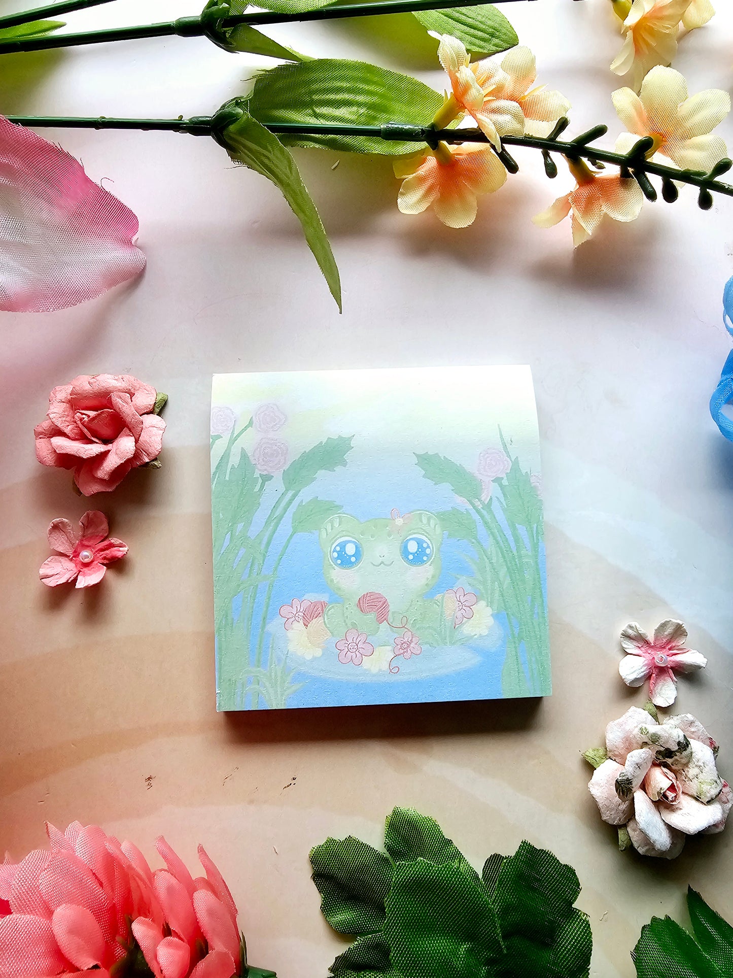 ENCHANTED FROG POND STICKY NOTE