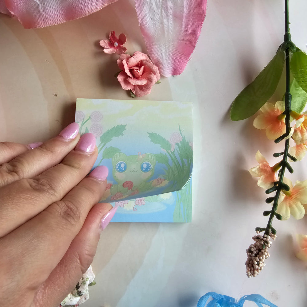 ENCHANTED FROG POND STICKY NOTE