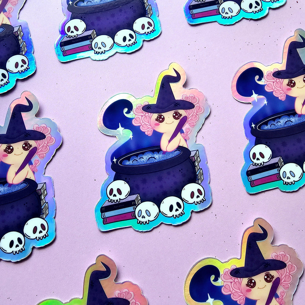 
                  
                    Holographic witch Kawaii Stickers
                  
                