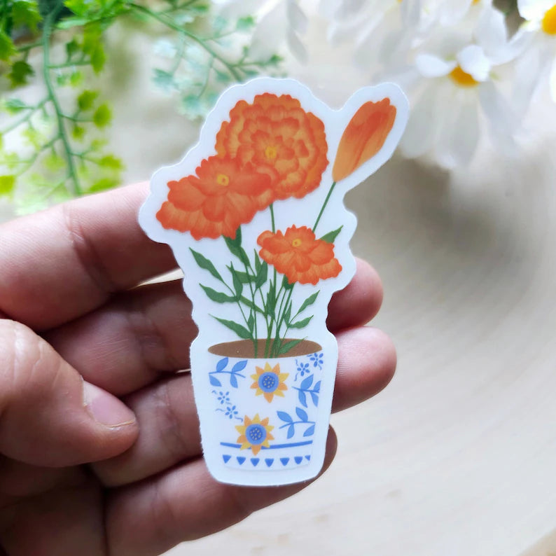 
                      
                        Marigold Floral Sticker
                      
                    