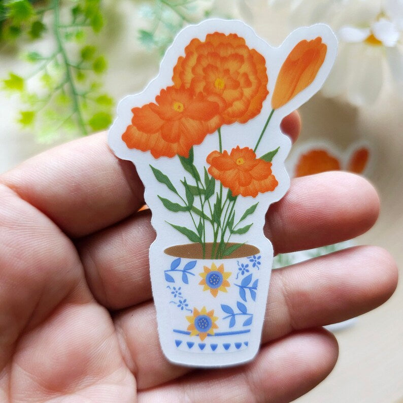 
                      
                        Marigold Floral Sticker
                      
                    