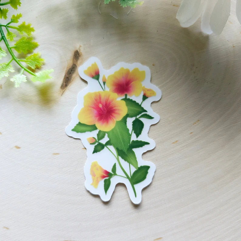 
                  
                    Hibiscus Floral Vinyl Sticker
                  
                