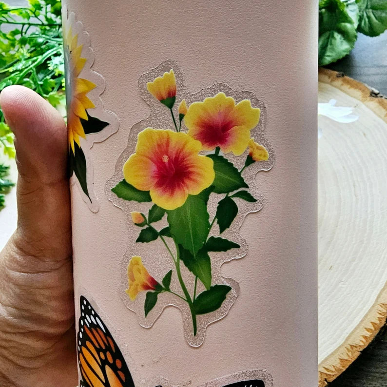 
                      
                        Hibiscus Floral Vinyl Sticker
                      
                    