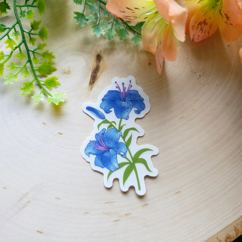 Blue Lily Sticker