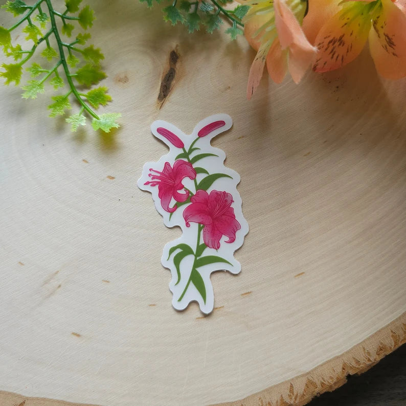 
                      
                        Pink Lily Flower Sticker
                      
                    