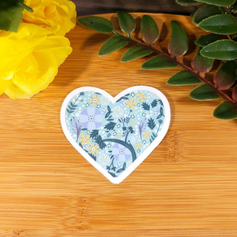 
                      
                        Blue heart Floral Sticker
                      
                    