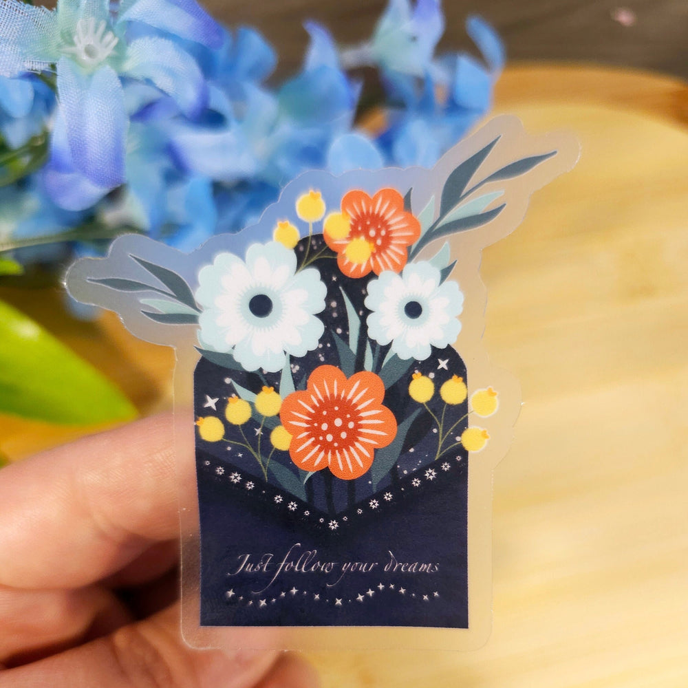 
                      
                        Blue flower sticker envelope
                      
                    