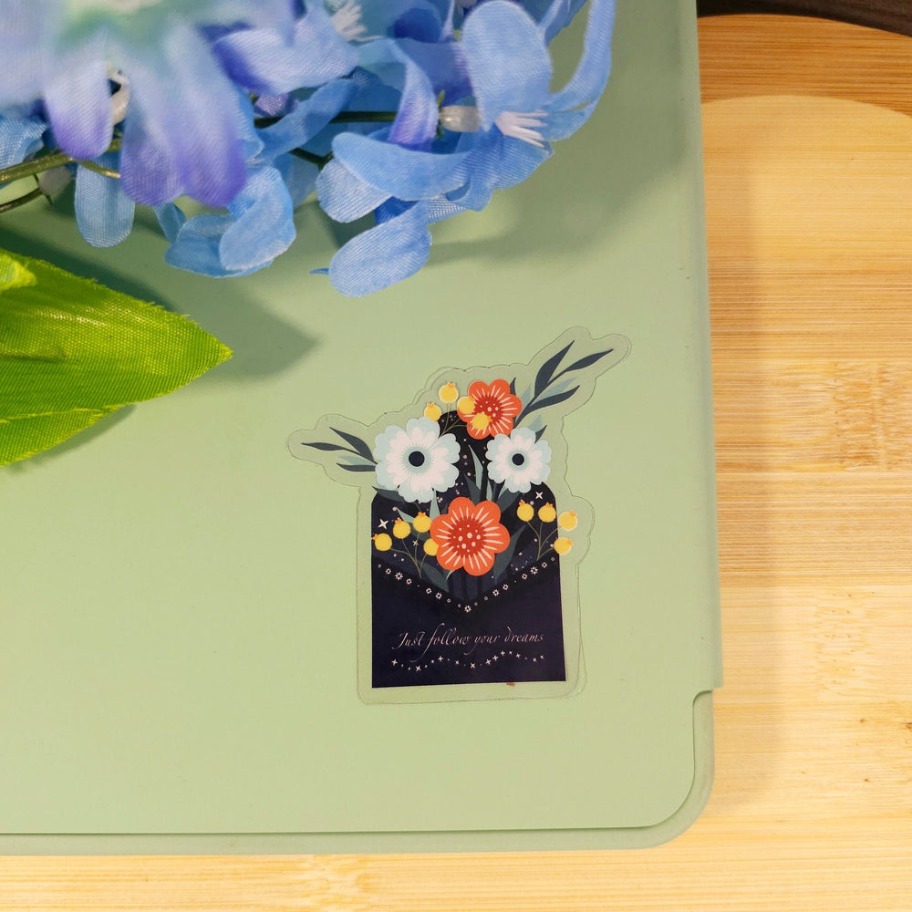 
                      
                        Blue flower sticker envelope
                      
                    