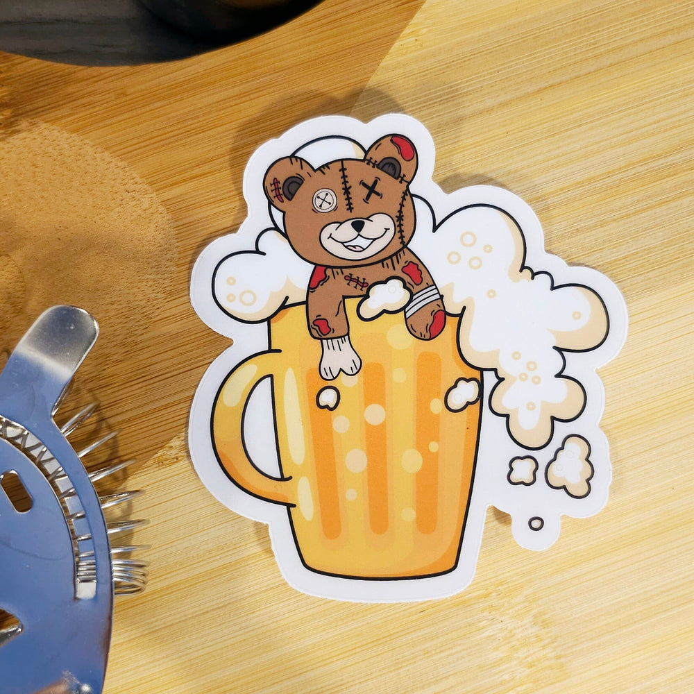 Bear beer sticker