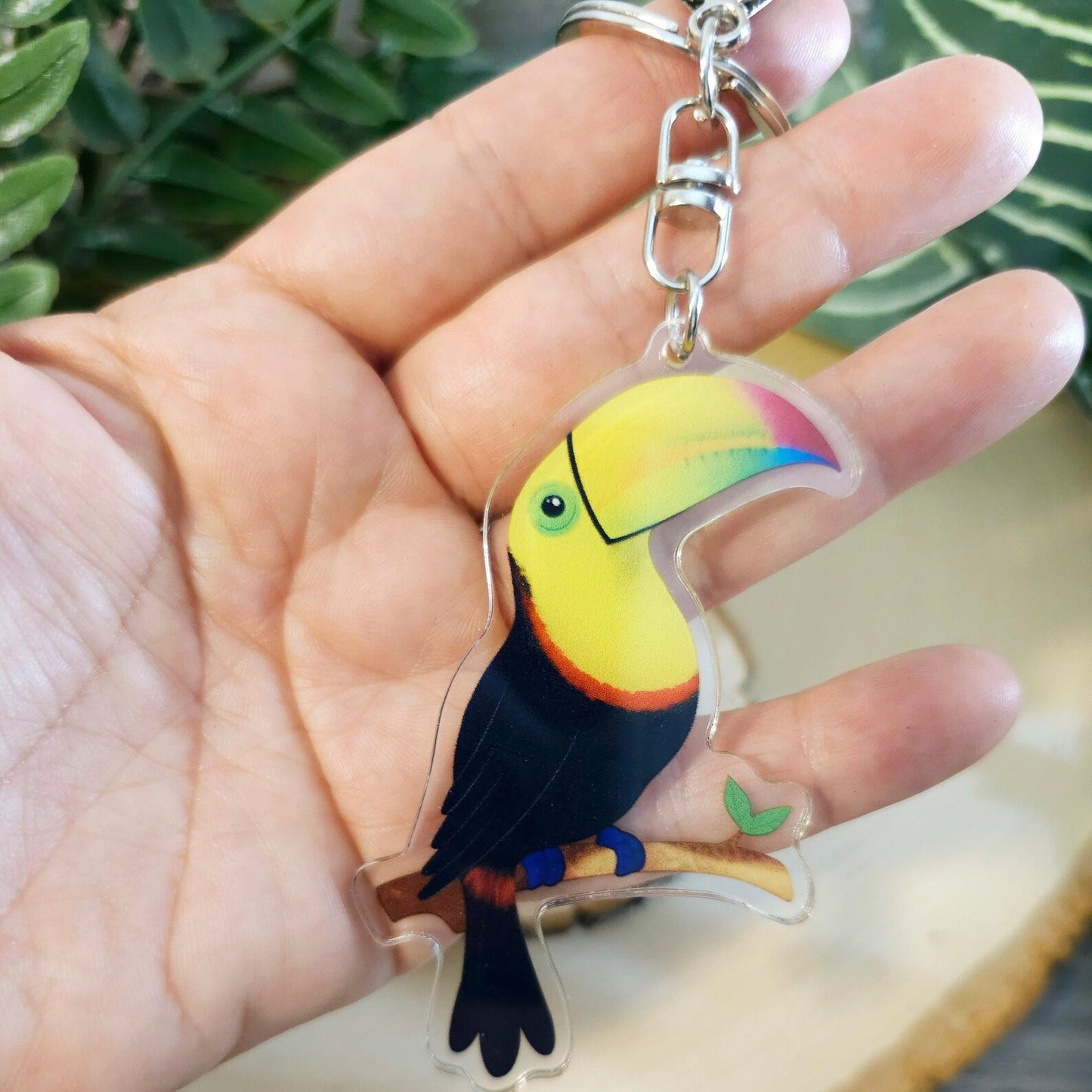 Toco Toucan Bird Acrylic Keychain